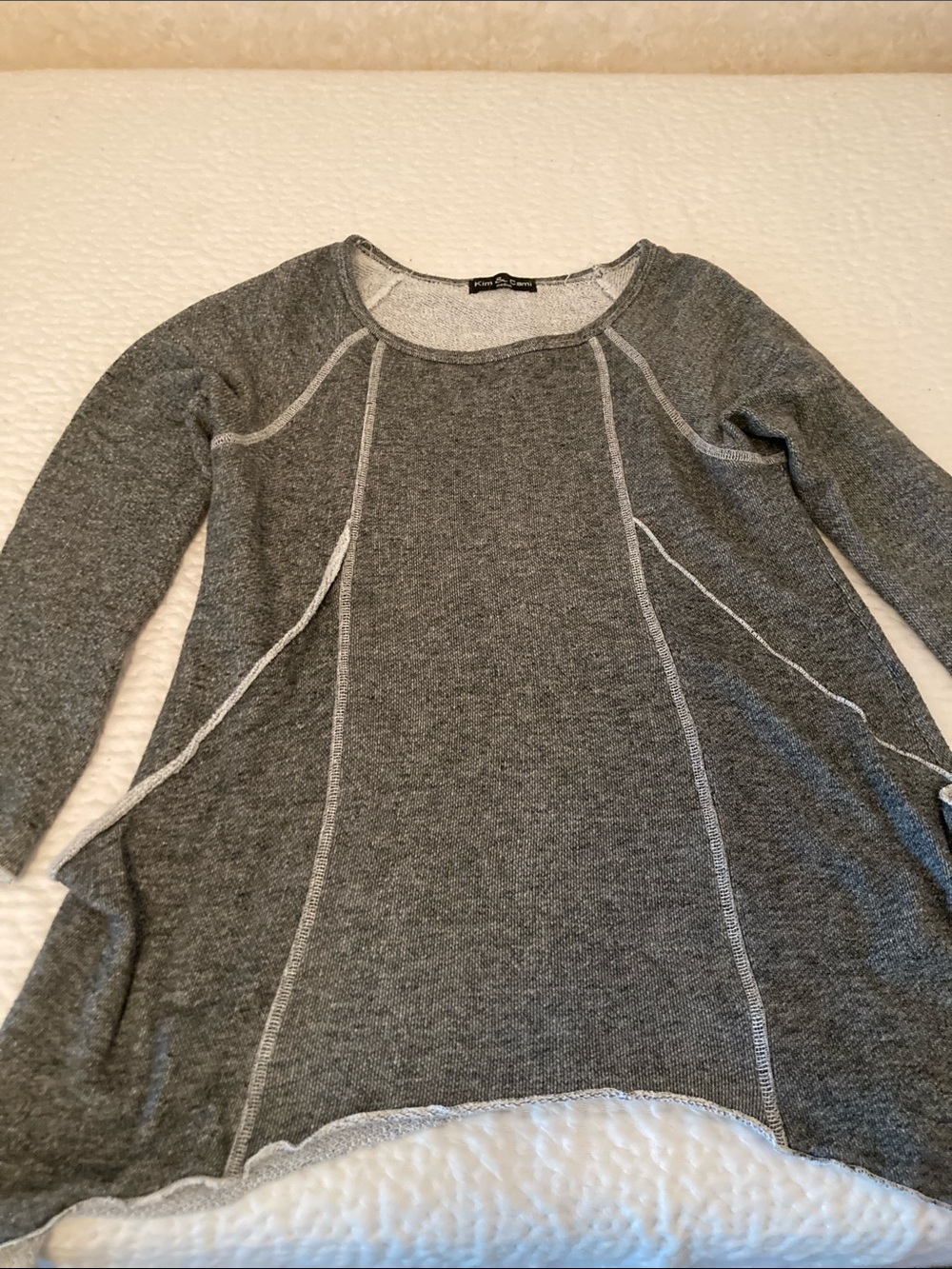Kim & Cami Light Gray Knit Top